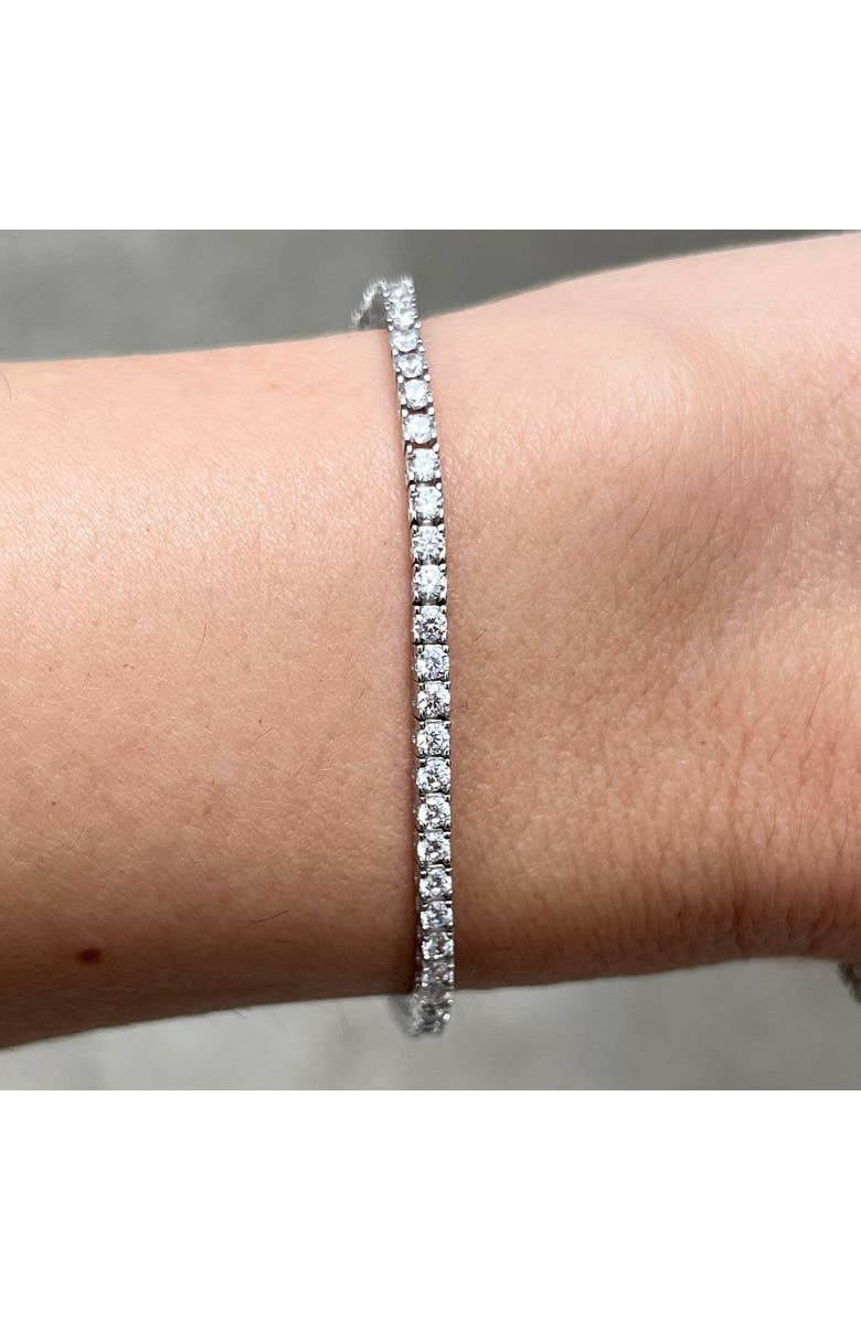 Leni James The Margo 4 Prong 2mm Tennis Bracelet, Alternate, color, Silver