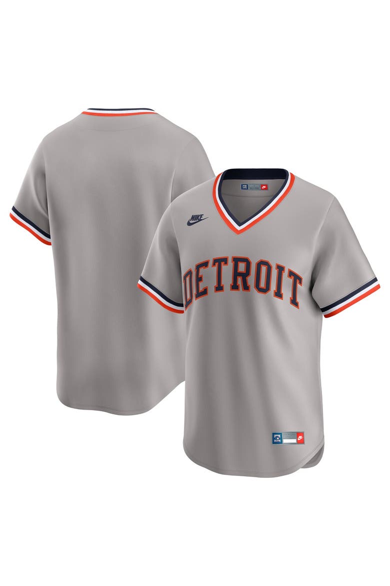 Men's Nike Gray Detroit Tigers Cooperstown Collection Limited Jersey, Main, color, Gray