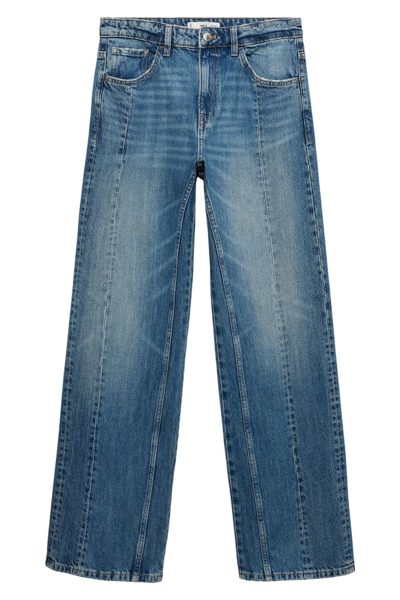 Relaxed Straight Leg Jeans, Alternate, color, MEDIUM BLUE