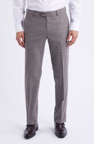 Berle Plaid Flat Front Dress Pants