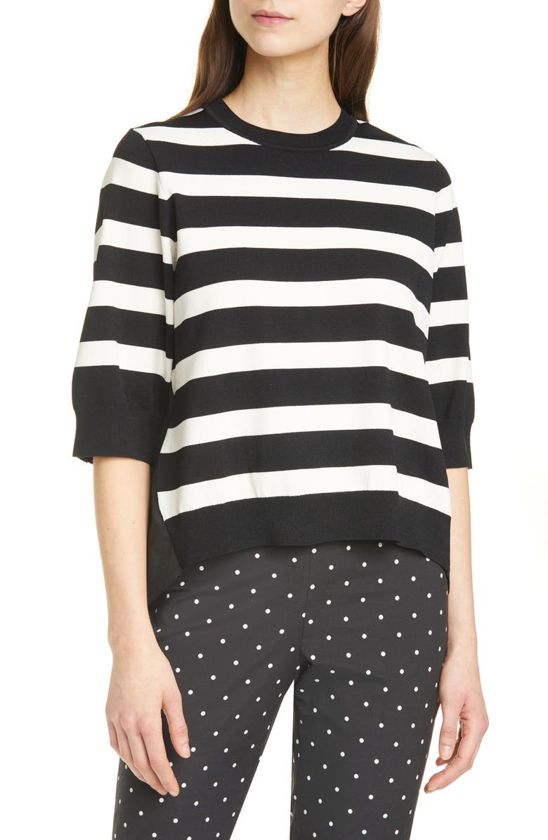 SEVENTY VENEZIA Seventy Stripe Mixed Media Top, Main, color, 