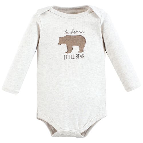 Hudson Baby Cotton Long-sleeve Bodysuits 3-pack In White