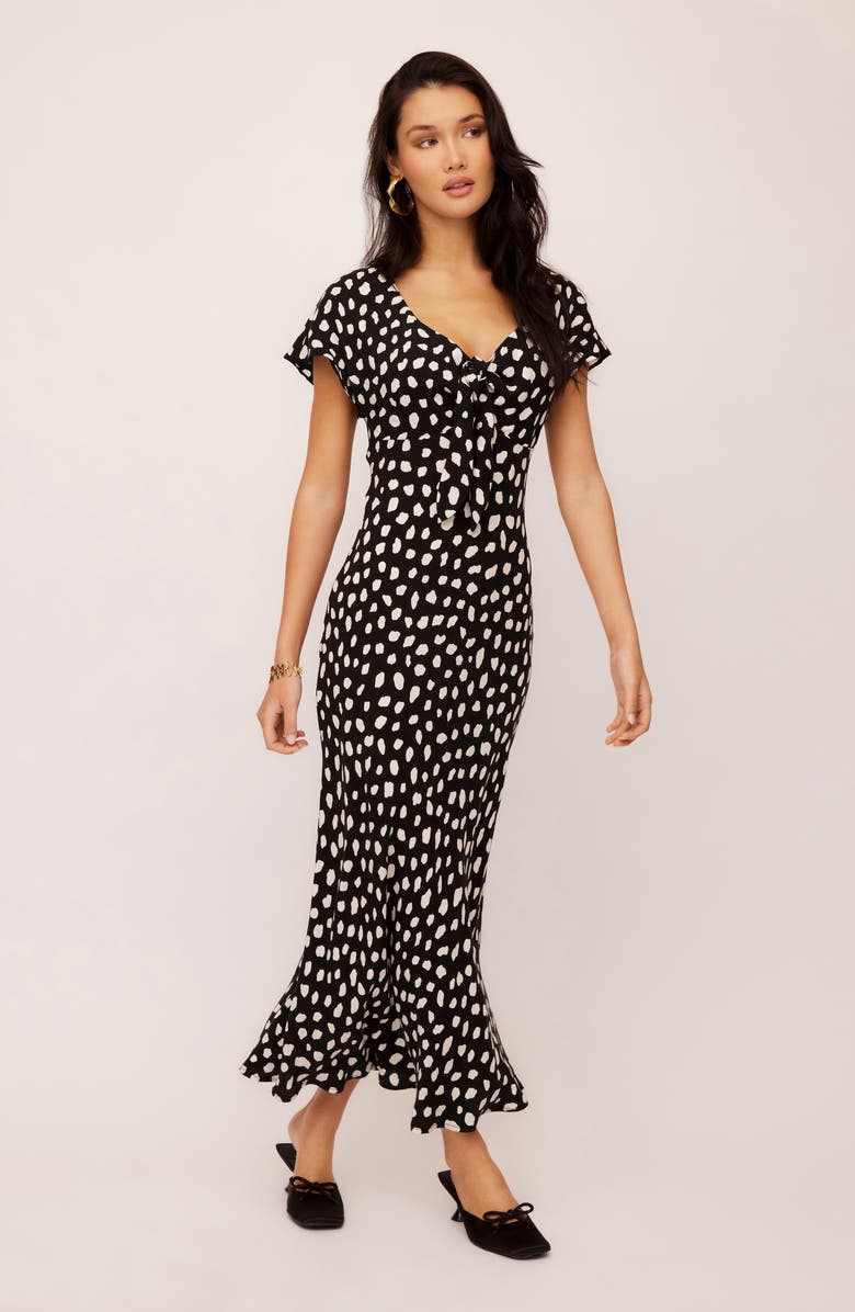 FIFTEEN TWENTY Emmeline Tie Front Flutter Sleeve Maxi Dress, Alternate, color, 