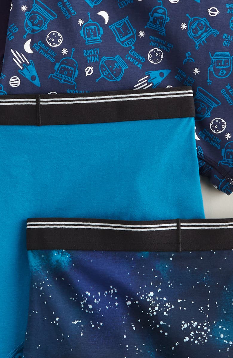 Nordstrom Kids' Assorted 5-Pack Boxer Briefs, Alternate, color, Evening Astro Pack