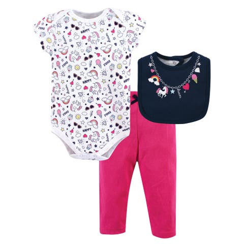 Coordinated Bodysuit, Pant, and Bib Collection