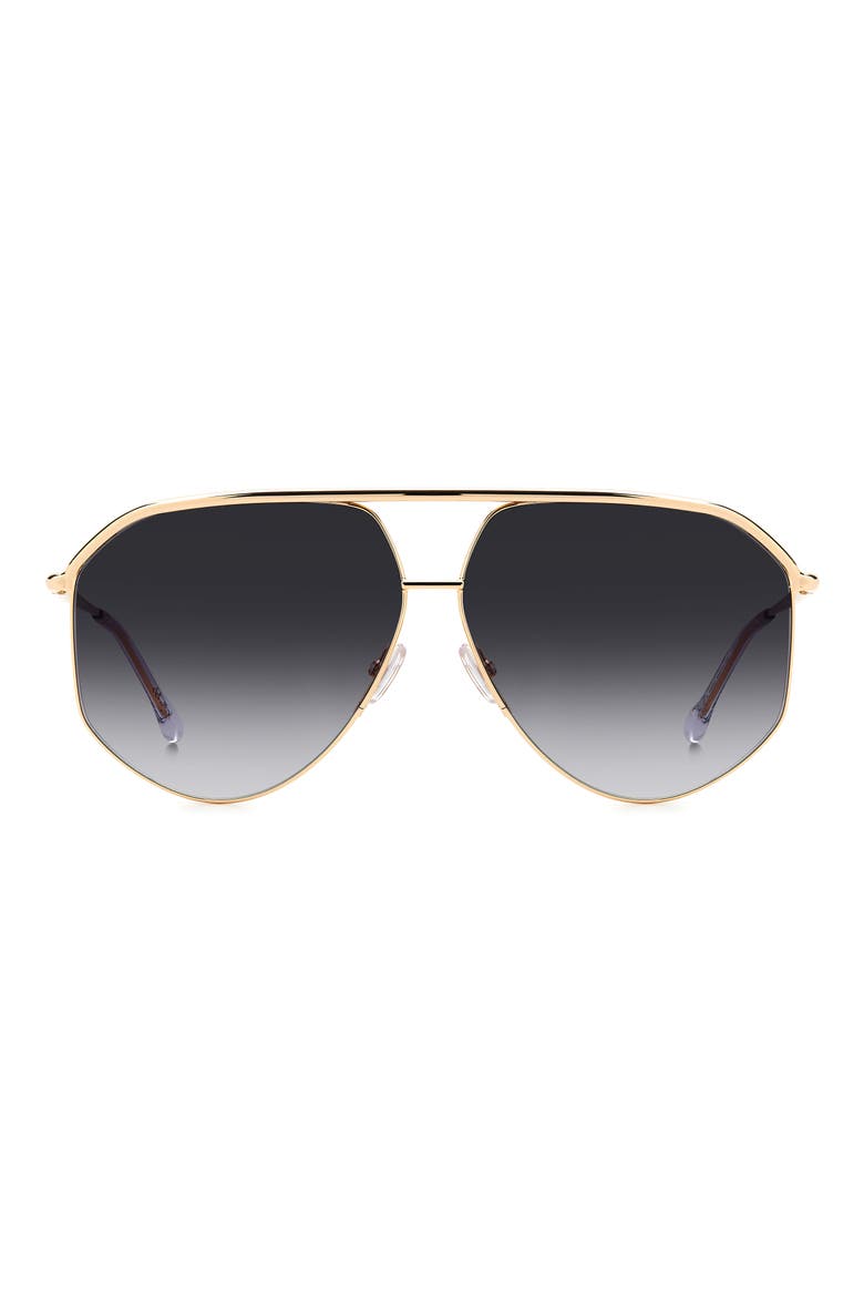 Wild Metal 64mm Gradient Oversize Aviator Sunglasses, Main, color, 0000-9O