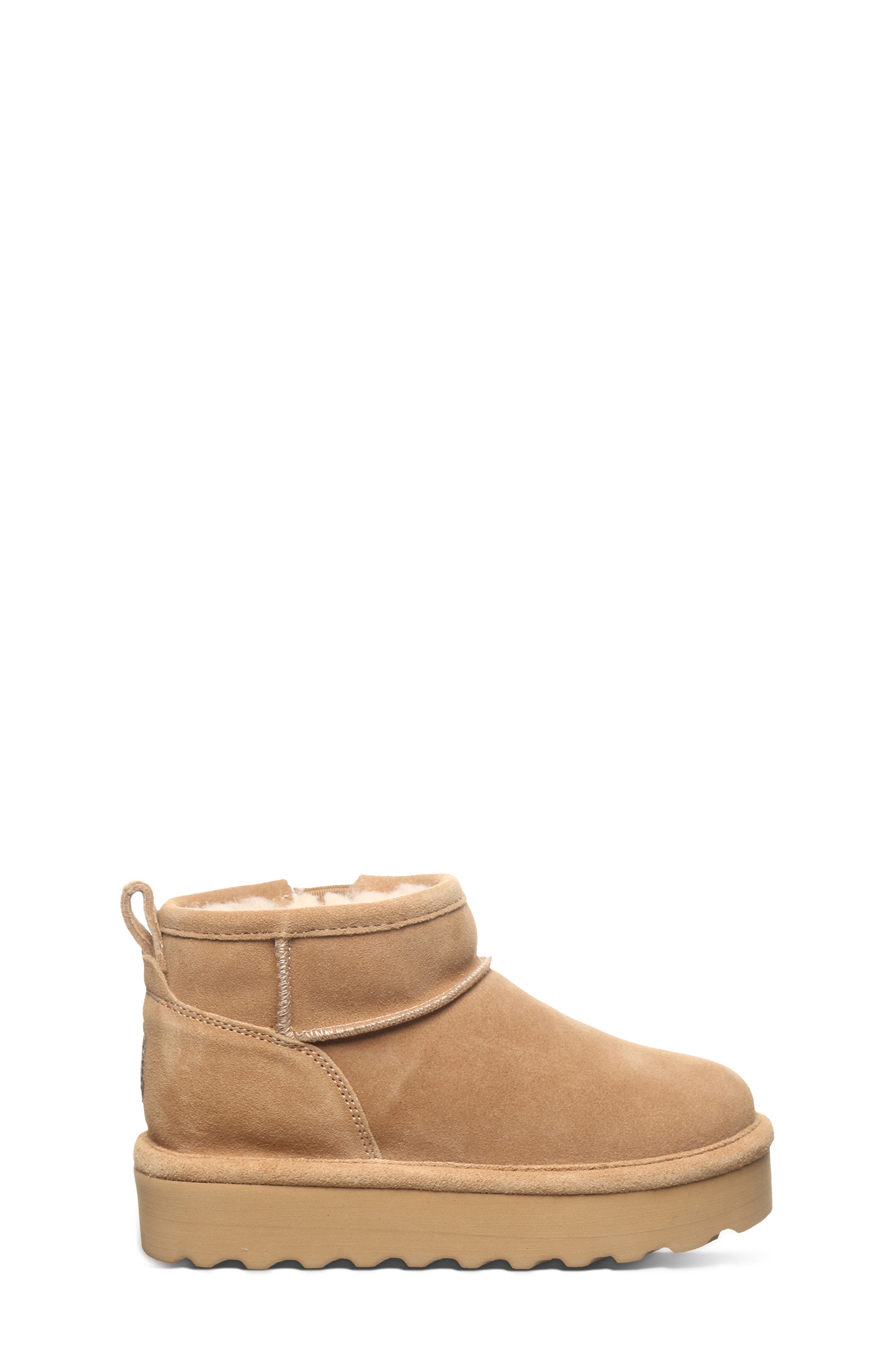 Kids' Retro Shorty Faux Fur Platform Boot, Alternate, color, ICED COFFEE SOLID