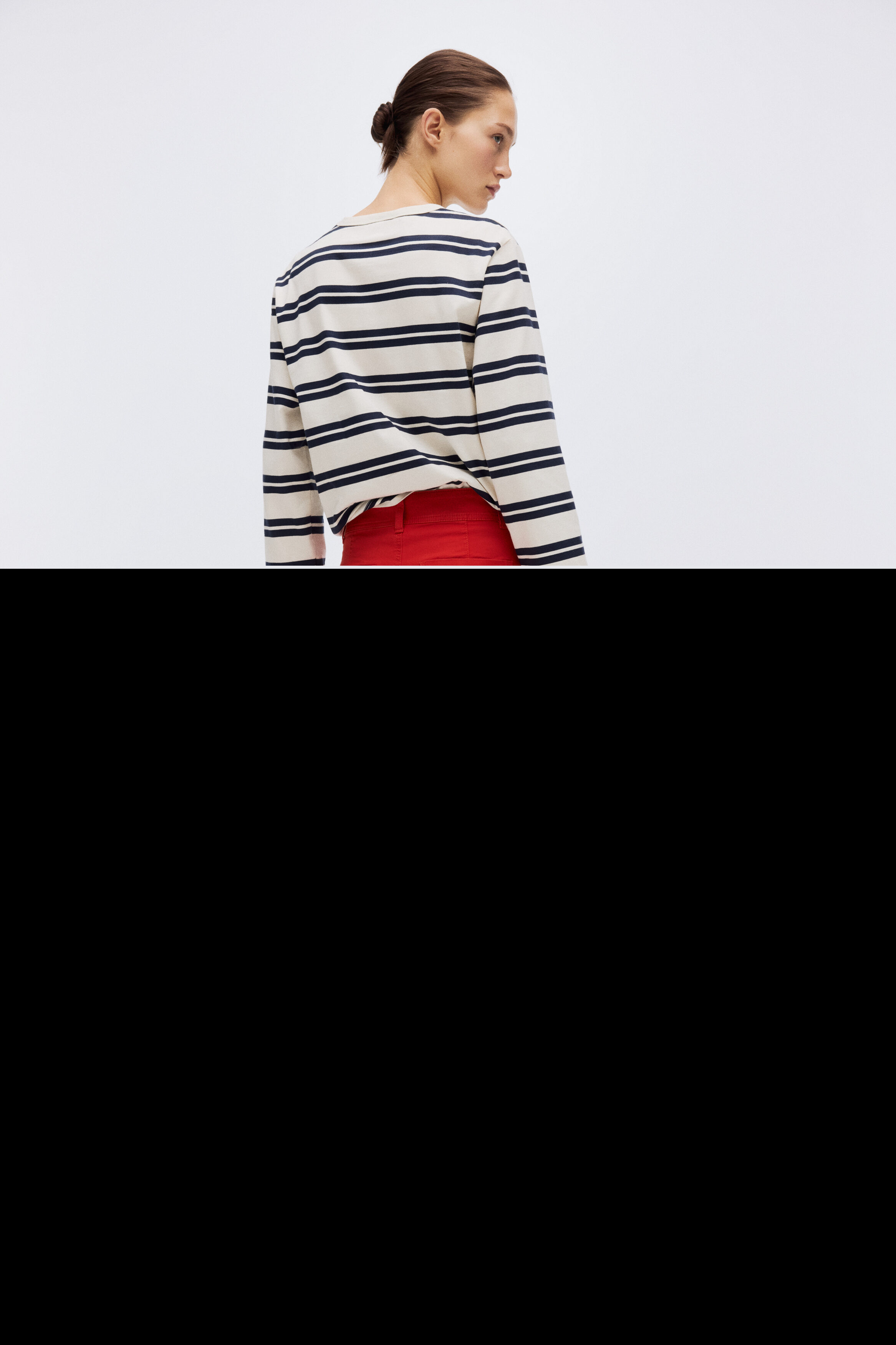 H&M Canvas Trousers, Alternate, color, Bright Red