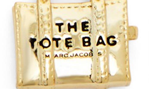 Marc Jacobs Mini Icon Charm Necklace In Light Antique Gold