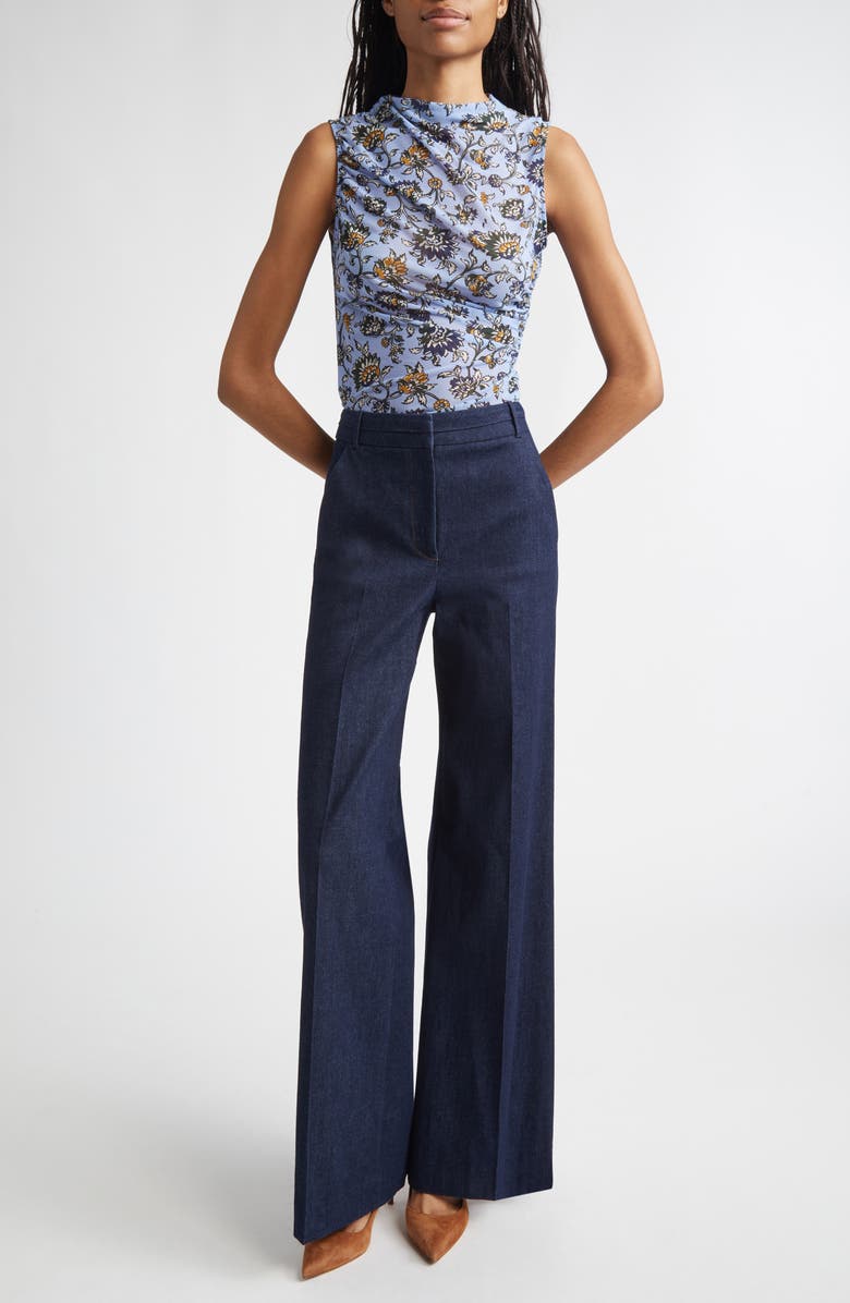 Veronica Beard Crue Wide Leg Jeans, Alternate, color, Midnight Wash