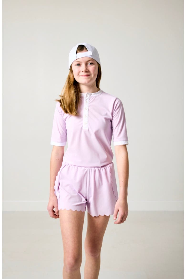 Girls Scalloped Short, Alternate, color, Lavender