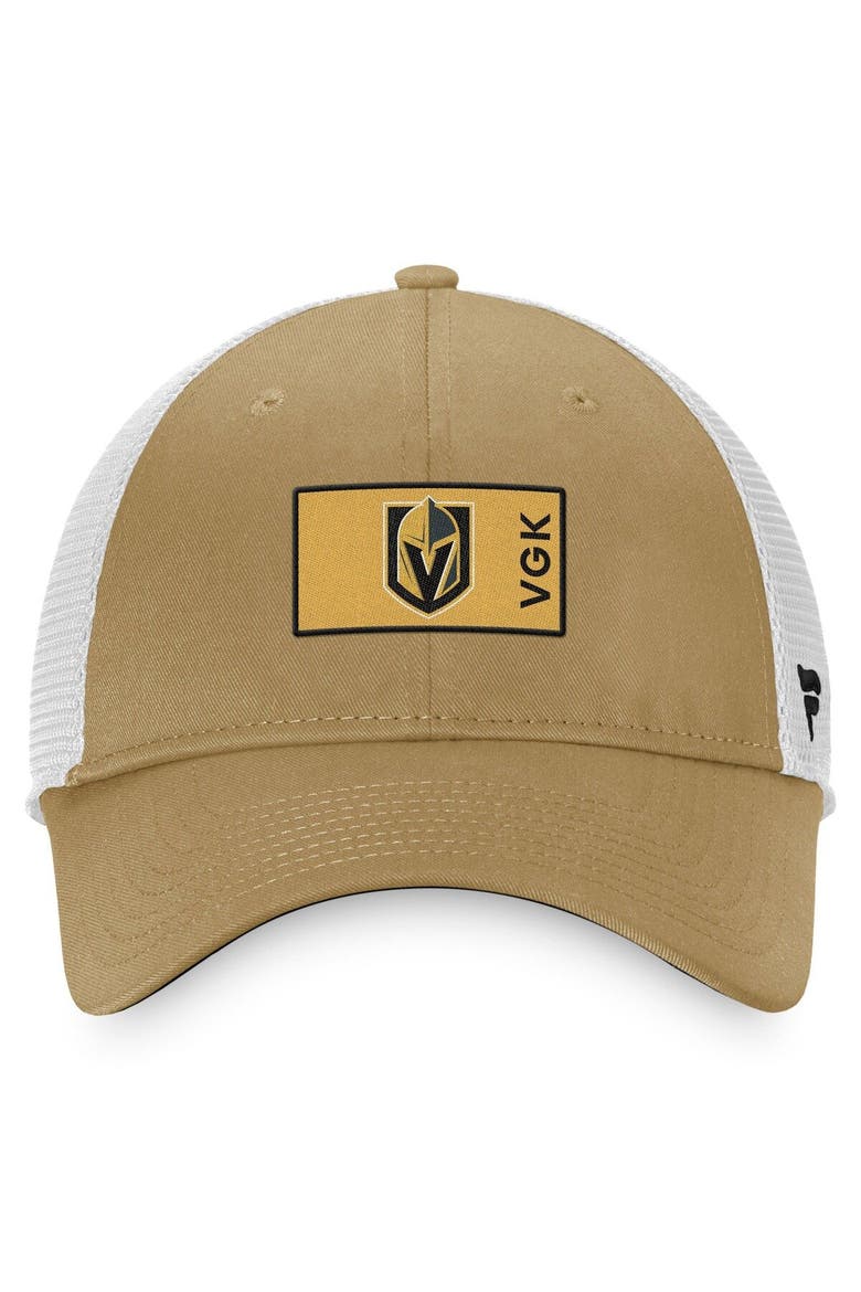 Men's Fanatics Branded Gold/White Vegas Golden Knights Authentic Pro Trucker Snapback Hat, Alternate, color, Gold