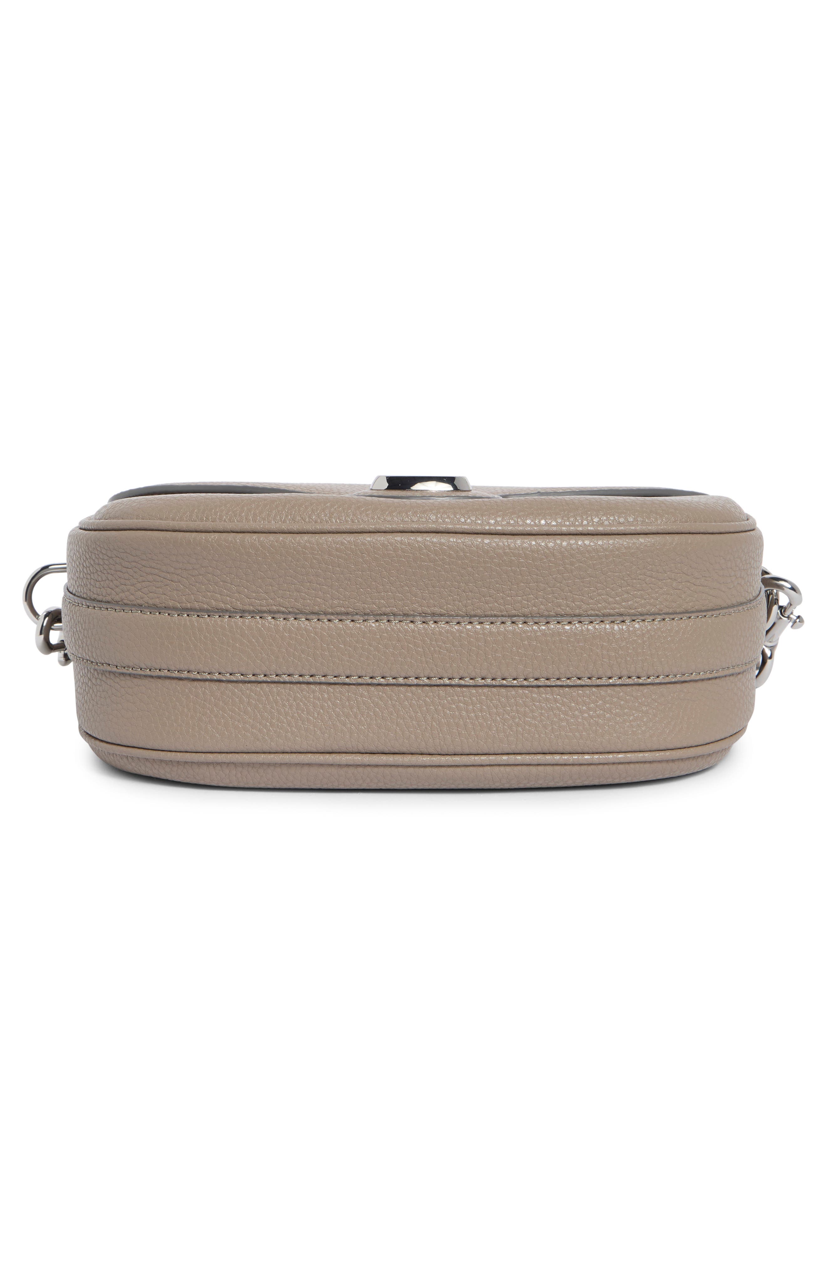 The Large Leather Saddle Bag, Alternate, color, CEMENT