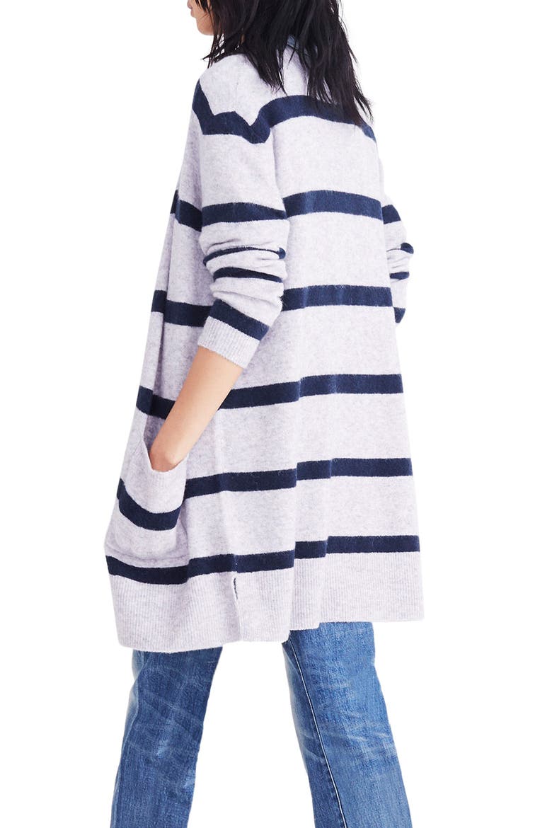 Kent Stripe Cardigan, Alternate, color, HEATHER AMETHYAST