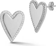 GLAZE JEWELRY Sterling Silver Heart Stud Earrings