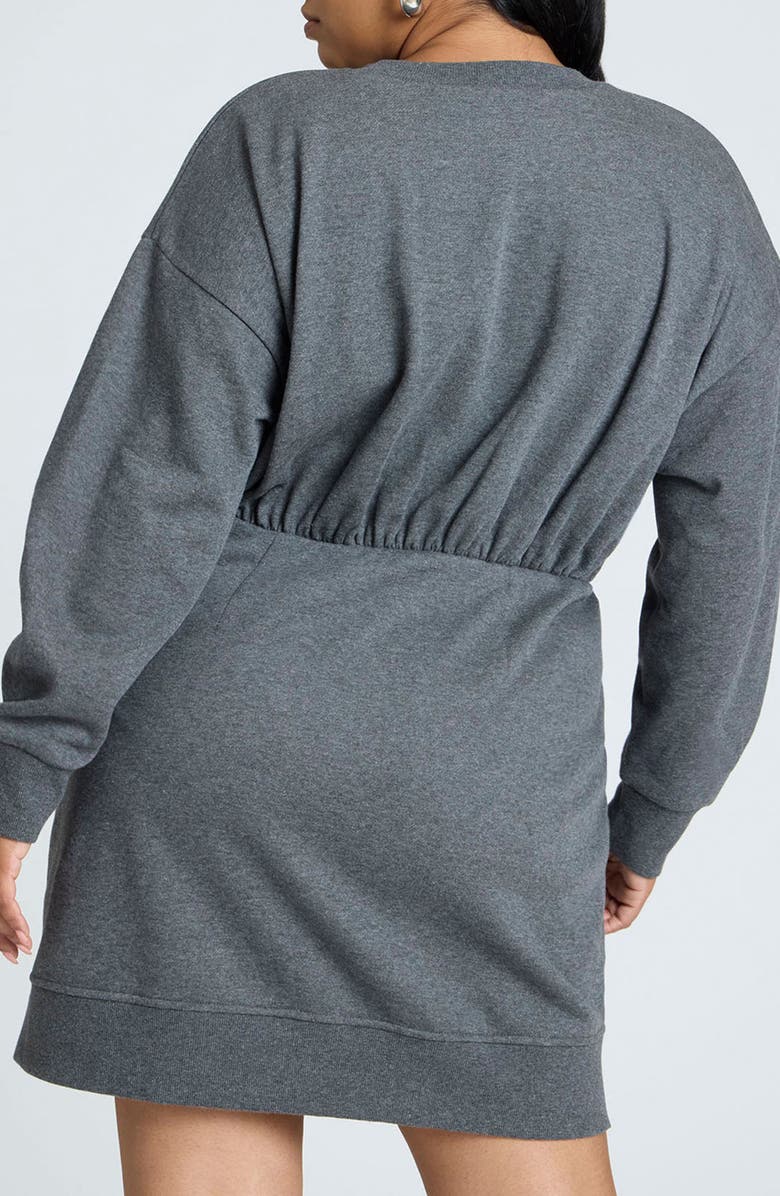 ELOQUII Crewneck Long Sleeve Sweatshirt Minidress, Alternate, color, 