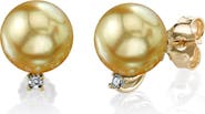 The Pearl Source Golden South Sea Pearl & Diamond Sasha Earrings