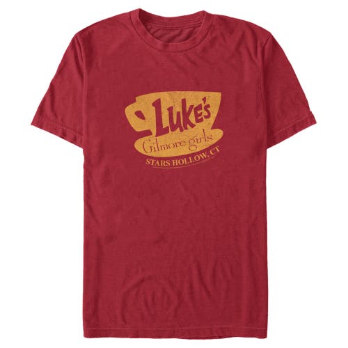 Gilmore Girls Distressed Luke's Diner Logo Graphic T-shirt In Red