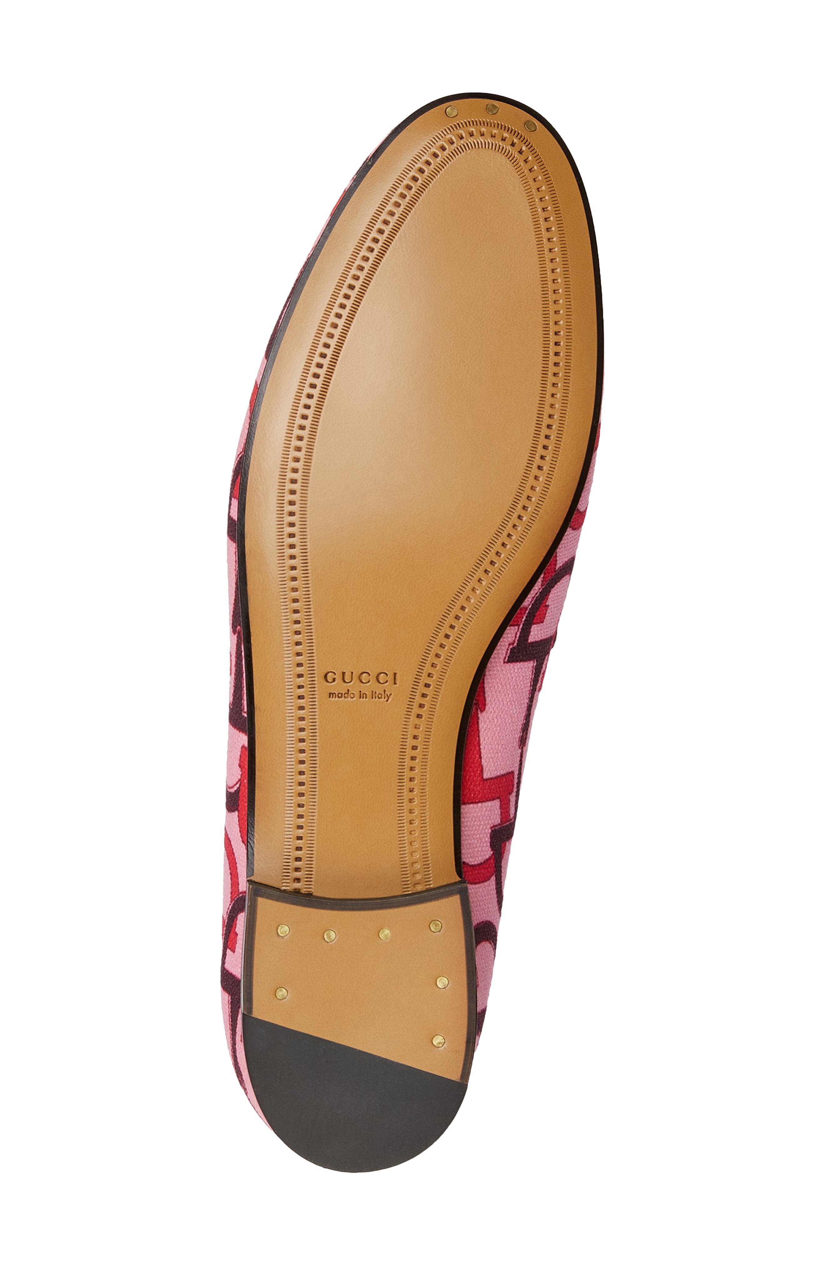 Gucci New Jordaan Horsebit Canvas Loafer, Alternate, color, 