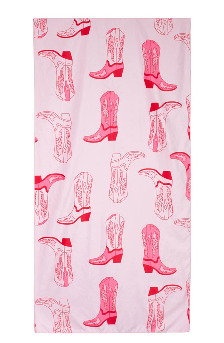 Katydid Boots & Stars Quick Dry Beach Towel, Main, color,