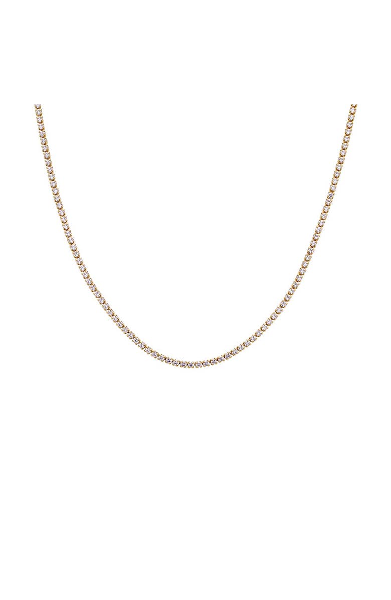 BY ADINA EDEN Classic Thin Tennis Necklace, Main, color, Gold - 15 Inches