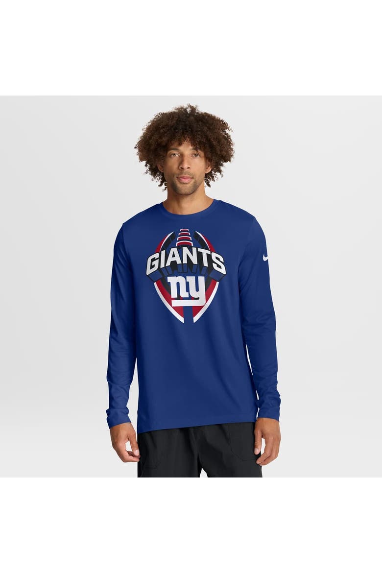Men's Nike Royal New York Giants Primetime Legend Icon Performance Long Sleeve T-Shirt, Main, color, Royal