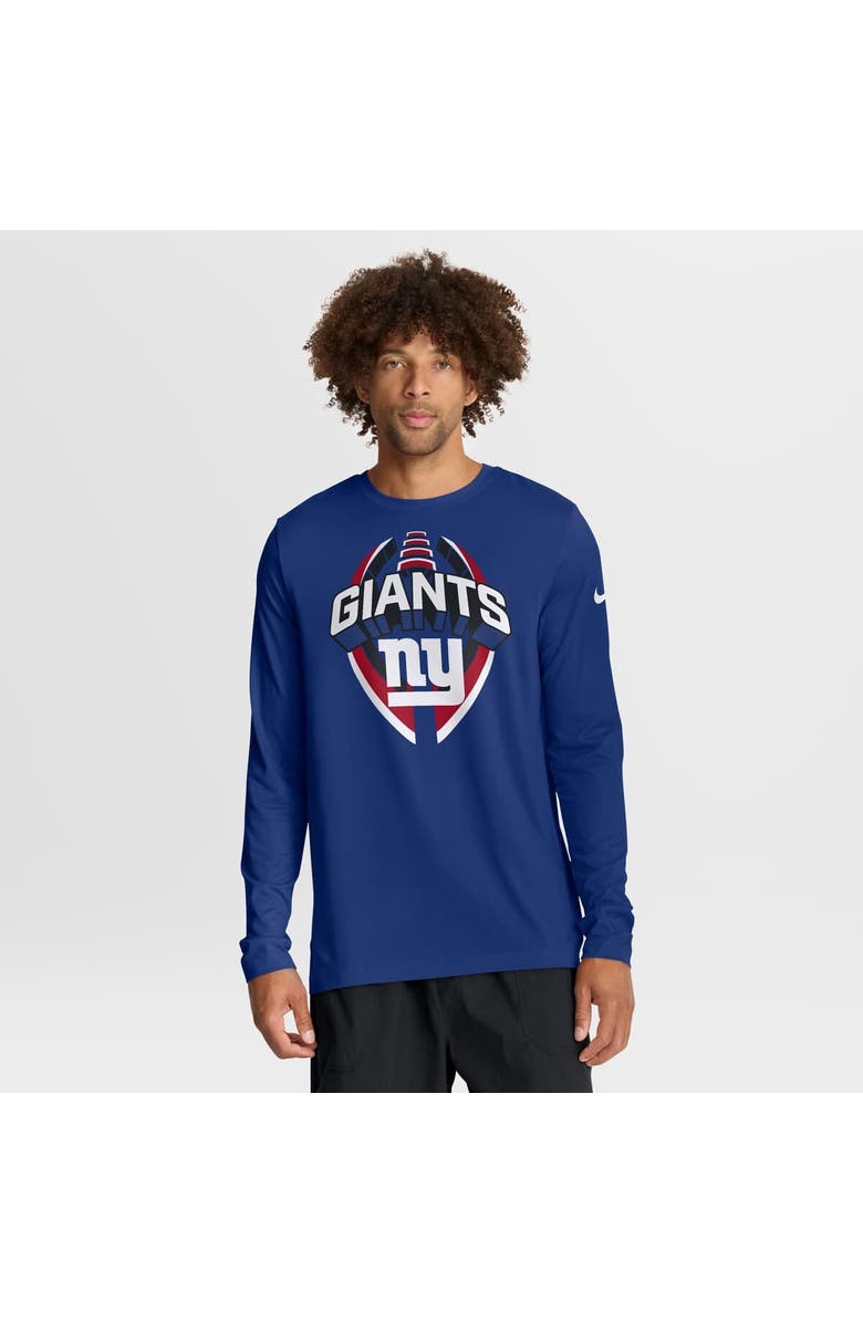 Nike Men's Nike Royal New York Giants Primetime Legend Icon Performance Long Sleeve T-Shirt, Main, color, Royal