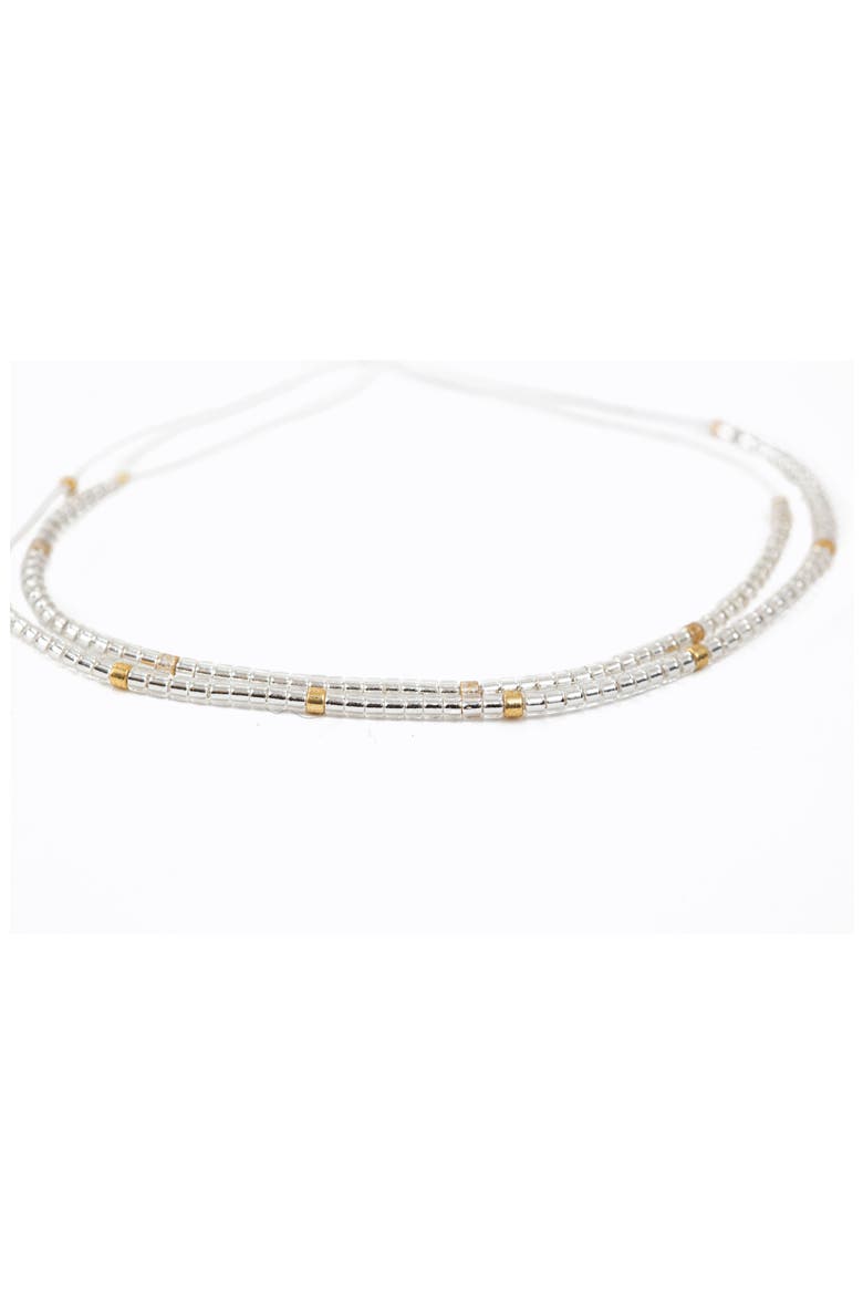 Beaded Friendship Bracelet, Alternate, color, Silver