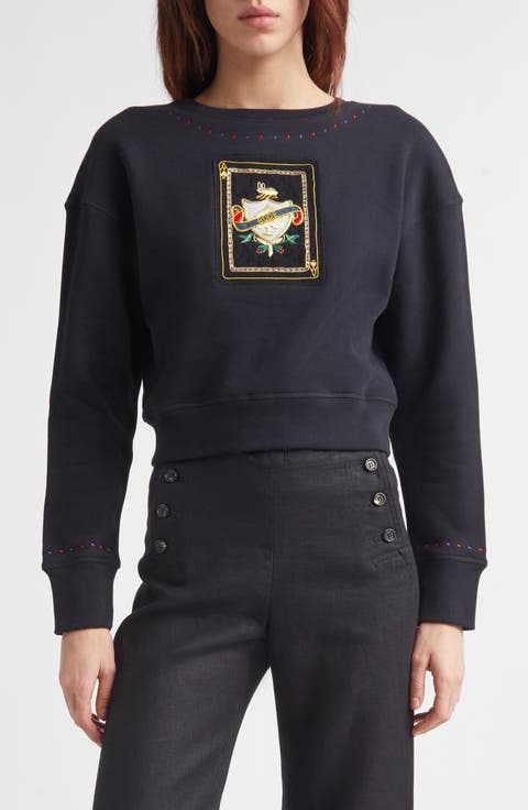 Bullion Card Cotton Graphic Sweatshirt