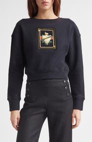 Bode Bullion Card Cotton Graphic Sweatshirt