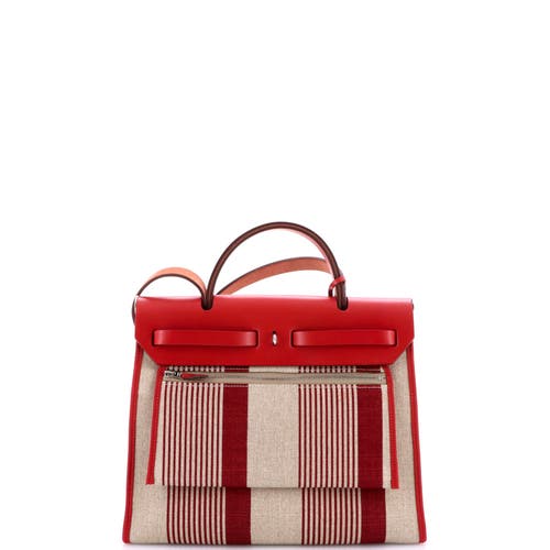 Pre-owned Hermes  Hermes Herbag Zip H Vibration Toile And Leather 31
