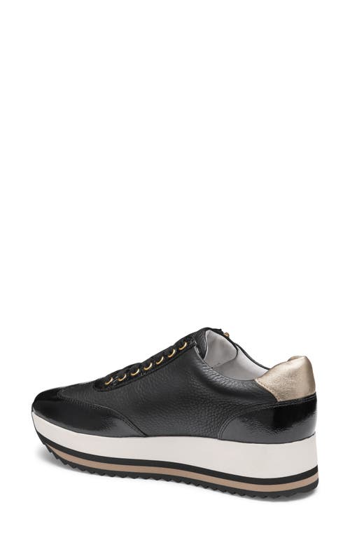 Johnston & Murphy Collection Gracie Side Zip Sneaker In Black