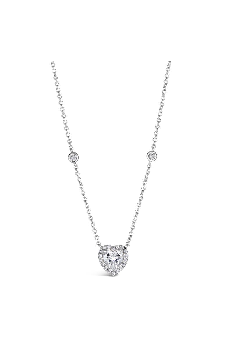 Anna Zuckerman Diamond Crystalline 3 Carat Heart Necklace, Main, color, White Diamond Crystalline