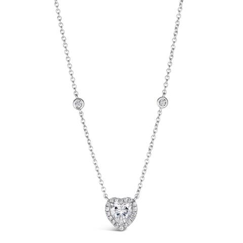 Diamond Crystalline 3 Carat Heart Necklace