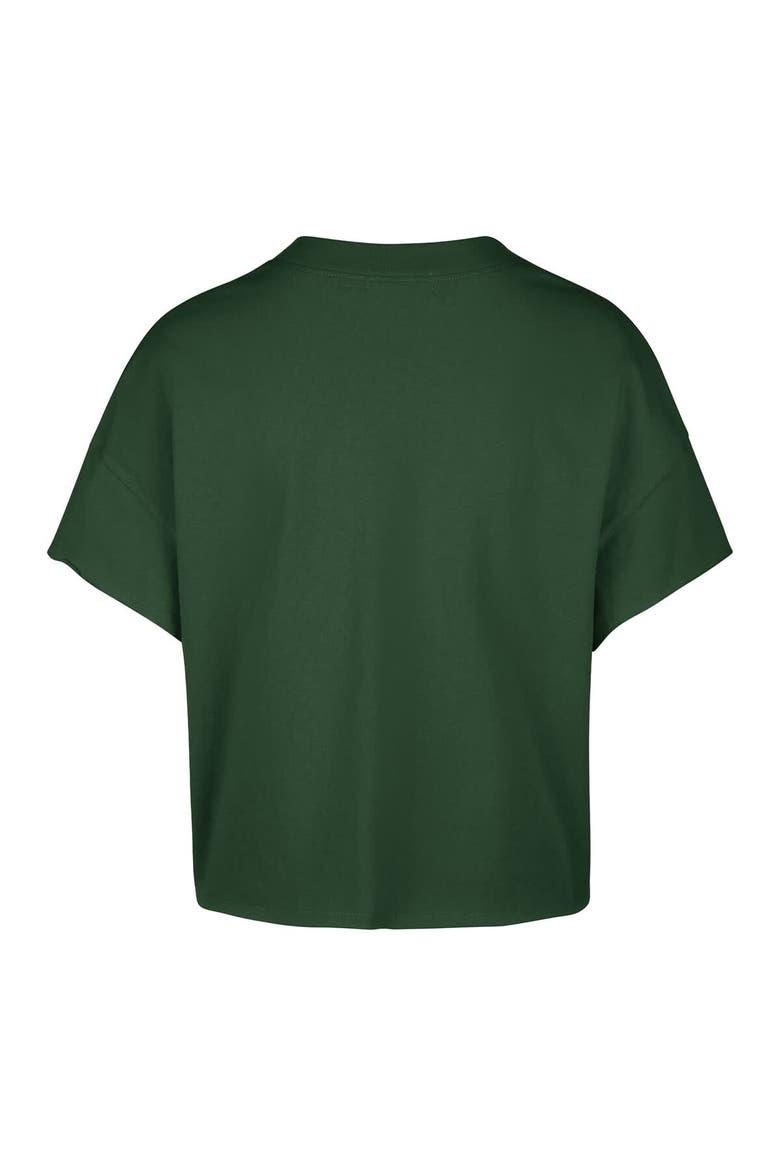 Women's '47 Hunter Green Milwaukee Bucks Elation Oversized Notch Neck T-Shirt, Alternate, color, Hunter Green