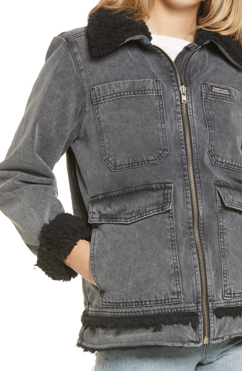 BDG Urban Outfitters Fleece Lined Utility Jacket, Alternate, color, 