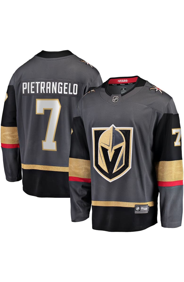 FANATICS Men's Fanatics Branded Alex Pietrangelo Gray Vegas Golden Knights Alternate Premier Breakaway Player Jersey, Main, color, 