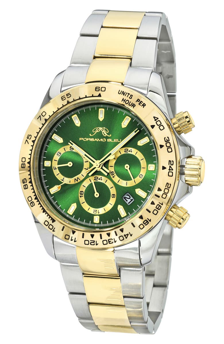 PORSAMO BLEU Preston Two-Tone Bracelet Watch, 44mm, Main, color, Two-Tone