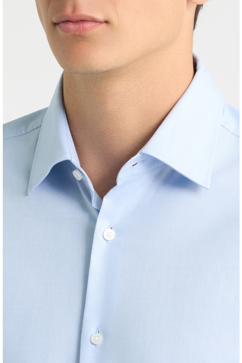 Hank Trim Fit Stretch Cotton Shirt, Alternate, color, LIGHT/ PASTEL BLUE