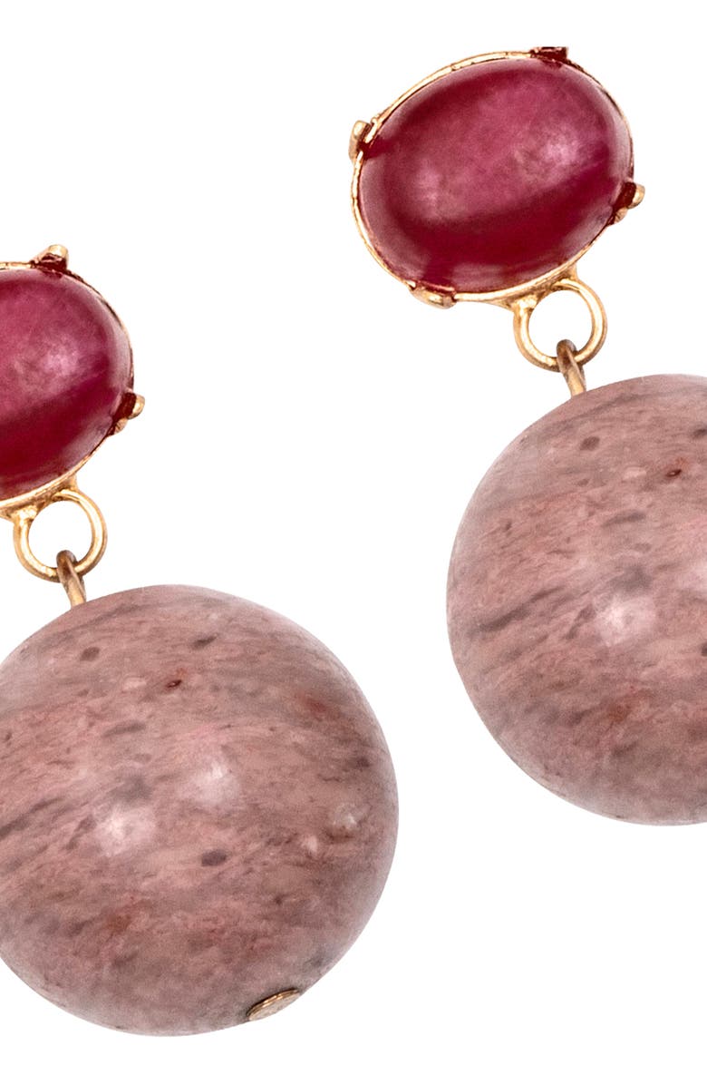 Jennifer Behr Everly Earrings, Alternate, color, Rhodonite