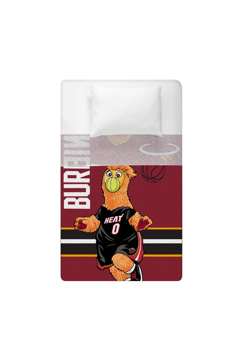 Miami Heat Burnie Mascot 60" x 80" Raschel Throw Blanket, Alternate, color, None