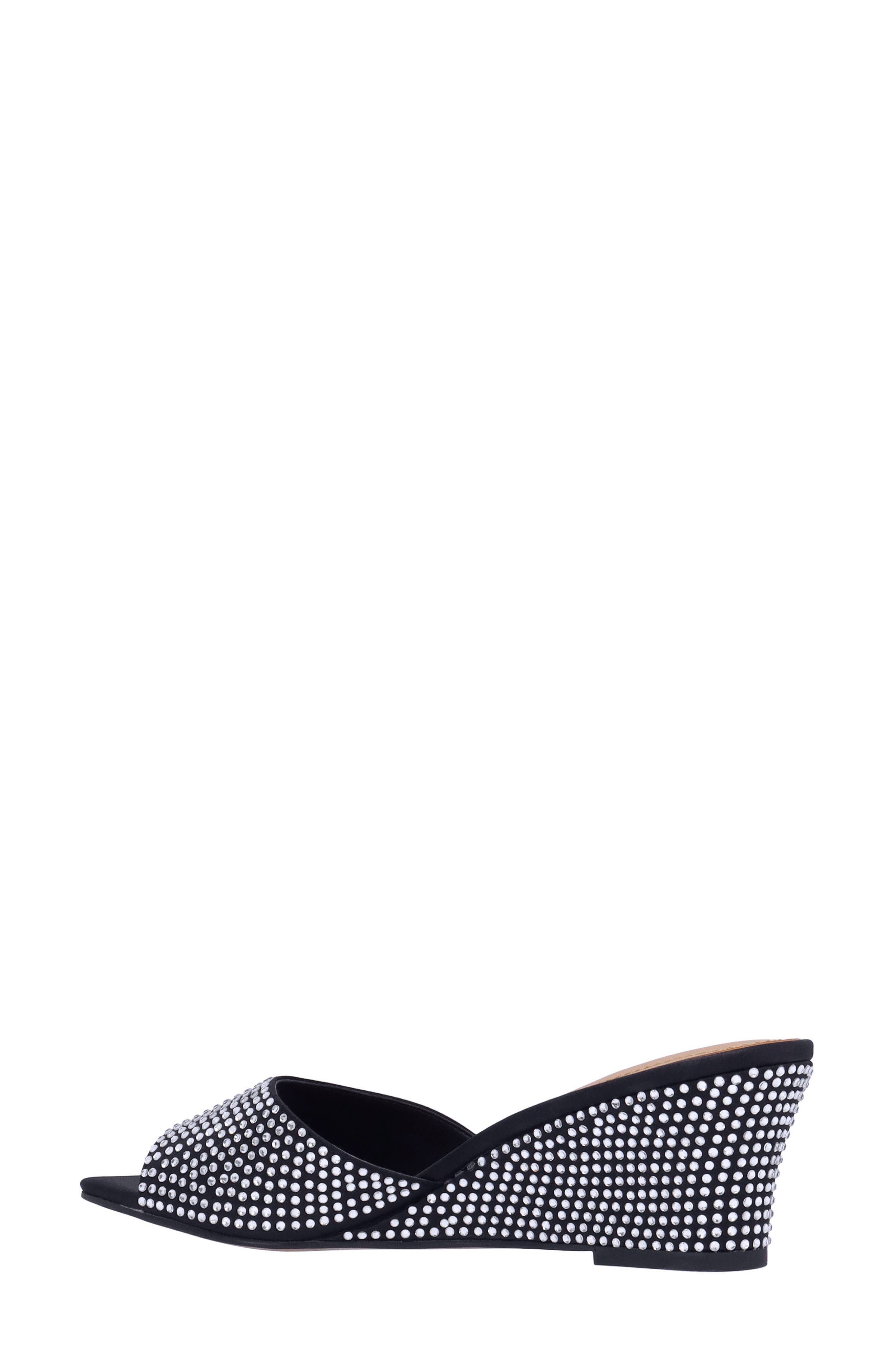 J. Reneé Coralie Wedge Slide Sandal, Alternate, color, Black