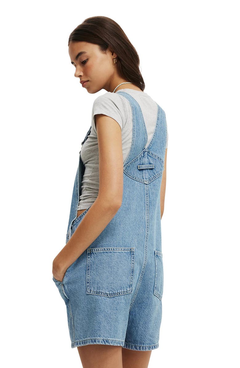 Cotton On Women's Short Denim Overall, Alternate, color, 