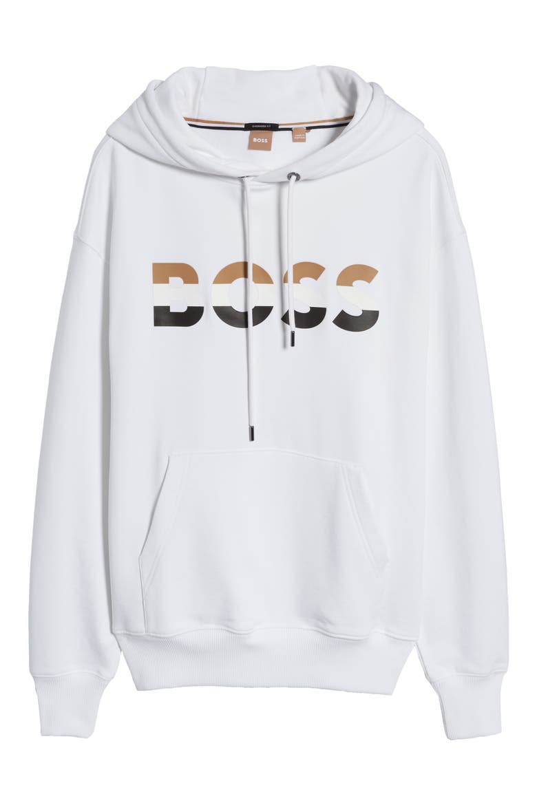 Gender Inclusive Econy 2 Cotton Logo Graphic Hoodie, Alternate, color, WHT