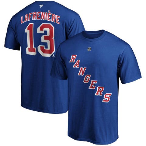 Men's Fanatics Branded Alexis Lafreniere Blue New York Rangers Big & Tall Name & Number T-Shirt