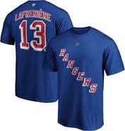 FANATICS Men's Fanatics Branded Alexis Lafreniere Blue New York Rangers Big & Tall Name & Number T-Shirt