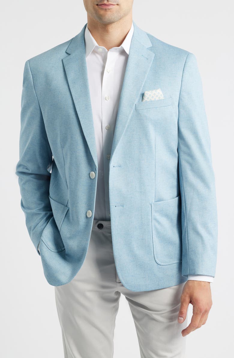 DANIEL HECHTER Pink Sky Blue Neppy Knit Sport Coat, Main, color, Blue