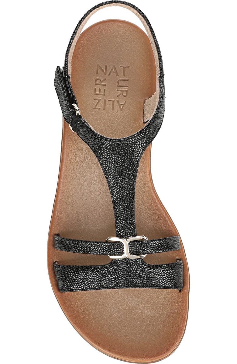 Naturalizer Sofia Sandal, Alternate, color, Black Pebbled Faux Leather