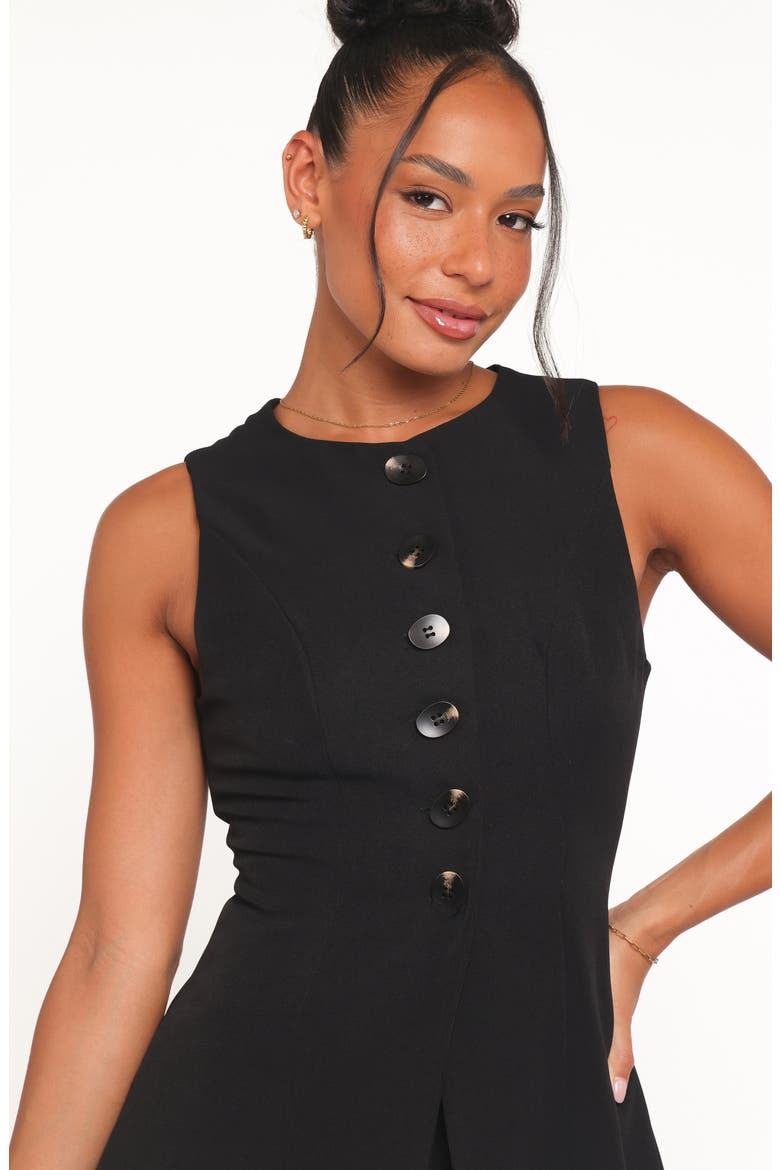 Amanda Sleeveless Split Front Tunic, Alternate, color, BLACK