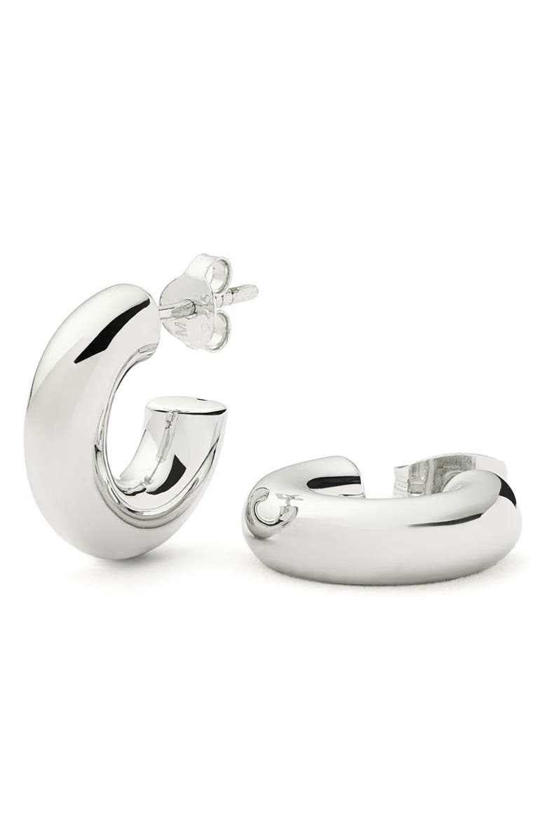 Missoma Small Chubby Hoop Earrings, Alternate, color, Silver